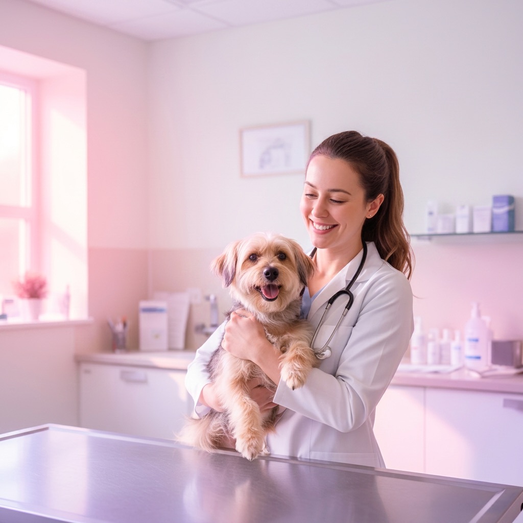 Veterinario de Wagg atendiendo a una mascota